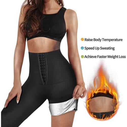 New Sweat Sauna Pants Body Shaper Weight Loss Slimming Pants Women Waist Trainer Tummy Hot Thermo Sweat Leggings Fitness Workout