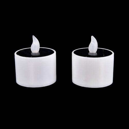 Plastic Solar Energy Candle Yellow Solar Power LED Candles/Flameless Electronic Solar LED Tea Lights Lamp For Outdoor