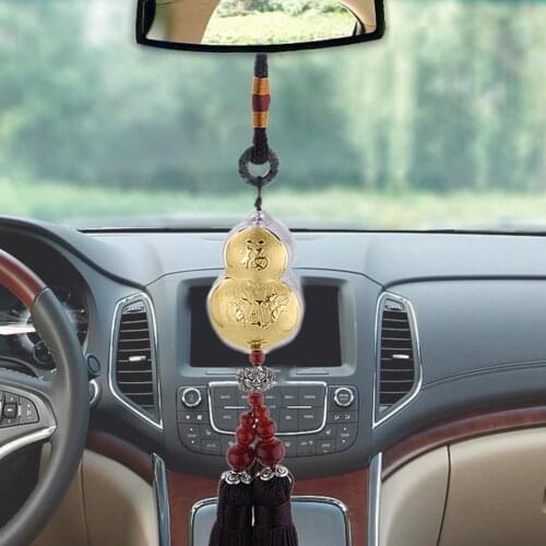 70% Dropshipping!! Gourd Pendant Vintage Chinese Style Black Tassel Car Lucky Hanging Ornament