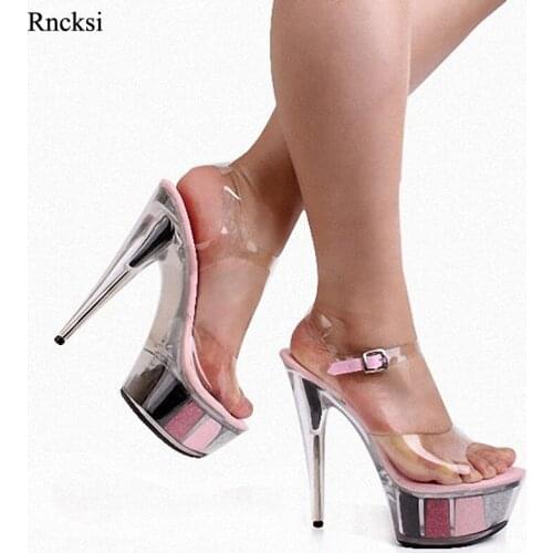 Rncksi Wedding summer shoes manufacturers selling instep 15 cm high heels waterproof platform Straps Dance sandals