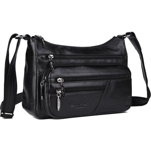 Real Cowhide Messenger Cross Body Bags Famous Brand Ladies Hobo Fashion High Quality Women Genuine Leather Single Shoulder Bag