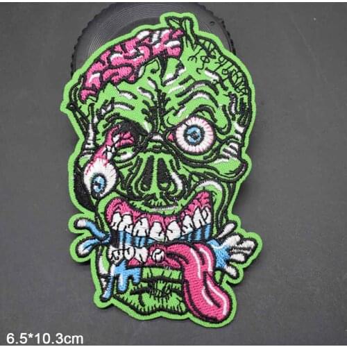Ugly Zombie Hunter Fingers Hand Iron On Embroidered Clothes Patches For Clothing Stickers Garment Wholesale