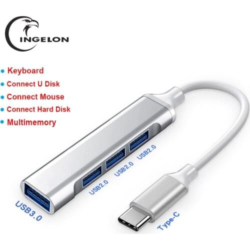 Ingelon 4 in 1 Type C USB C To USB A Hub USB 2.0 USB 3.0 Multimemory Stick For Mouse Pen drive Converter laptops PC Car xiaomi