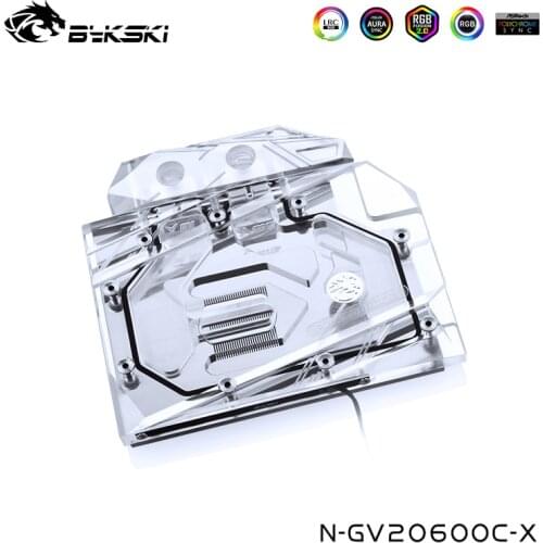 Bykski GPU WaterCooler For Gigabyte Geforce RTX2060 OC 6G(rev 1.0) ,2070 Mini ITX 8G Card Water Block, N-GV2060OC-X