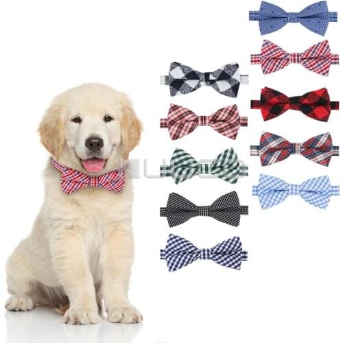 10pcs Pet Dog Cat Necklace Bowties Adjustable Strap for Cat Dog Collar Grooming Bows Tie Puppy Pet Supplies Accessories