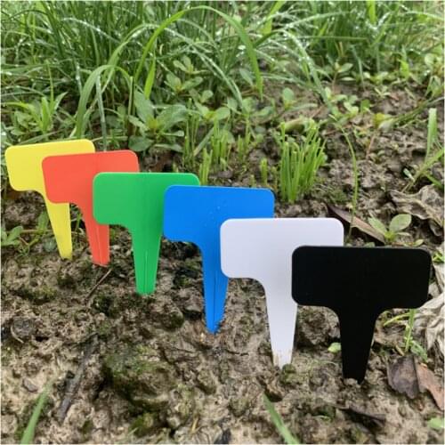 100Pcs Plastic Plant Labels Colored Nursery Garden Hanging Plant Tags Reusable Plant Markers Hook Tree Tags