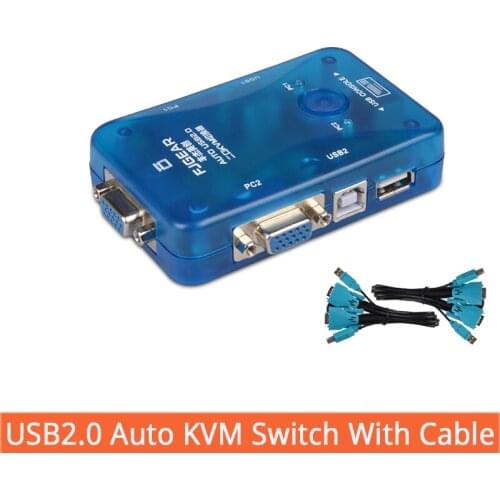 2 Port VGA Switch Auto kvm USB Splitter Auto Stampante Controller Tastiera Mouse Fino a 1920*1440 Spedizione Gratuita With Cable