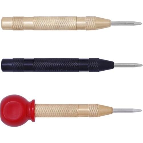 KAOBUY Automatic Center Pin Punch Spring Loaded Marking Starting Holes Tool Wood Press Dent Marker Woodwork Tool Drill Bit DIY