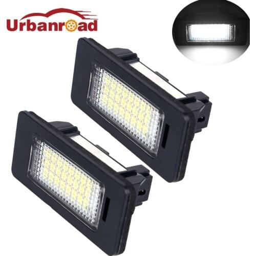 Urbanroad 2Pcs For BMW E60 E39 3528 SMD Led Number Plate License Plate Light Lamp Car For BMW E60 E39 M5 E70 E60 M5 E90 E92 M3