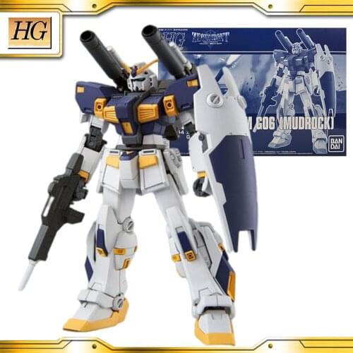 BANDAI GUNDAM HGUC HG 1/144 RX-78-6 GUNDAM GO6 mudrock Gundam model kids assembled Robot Anime action figure toys