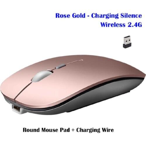 Wireless Mouse Rechargeable Wireless Bluetooth Dual-mode Mouse Laptop Games Ultra-thin Silent Mouse