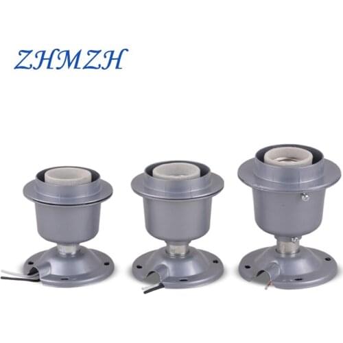 ZHMZH E27 Lamp Base Aluminum Die-casting Mining Lamp Cap E40 Aluminum-cover Lamp Holder Energy-saving Lamps Thickened Socket