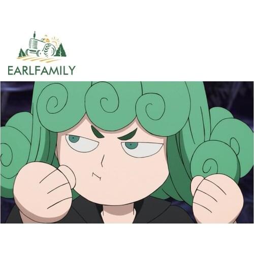 EARLFAMILY 13cm x 7.3cm for One Punch Man Tatsumaki Vinyl Car Stickers Anime Funny Decals Waterproof Windshield Car Accessoires