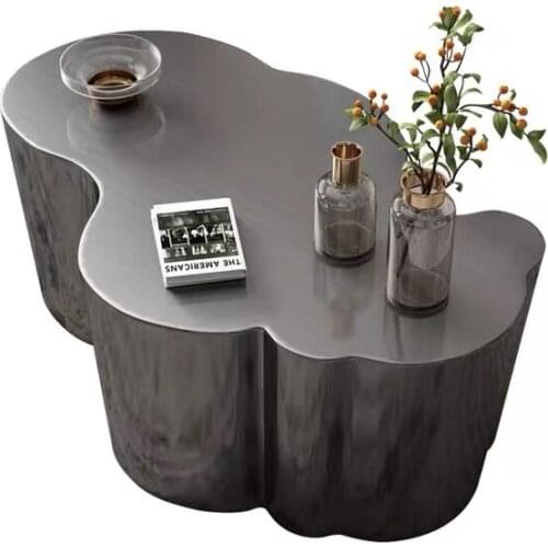 ChinaFurniture manufacturing factory, Nordic light luxury creative stainless steel special-shaped coffee table