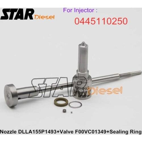 Injector Nozzle DLLA155P1493 0433171921 Valve F00VC01349 Sealing Ring For 0445110250 VOLVO30637375 30731567 30750283 30750282