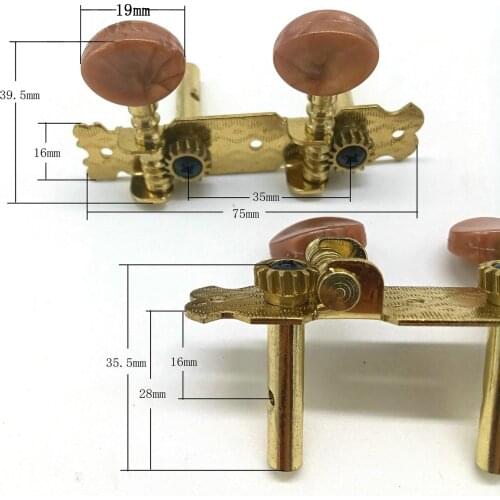 Guitar Tuning Keys - Classical 4 String Guitar Tuners Tuning Pegs Machine Heads for Mini Guitar Bass Ukulele, Golden