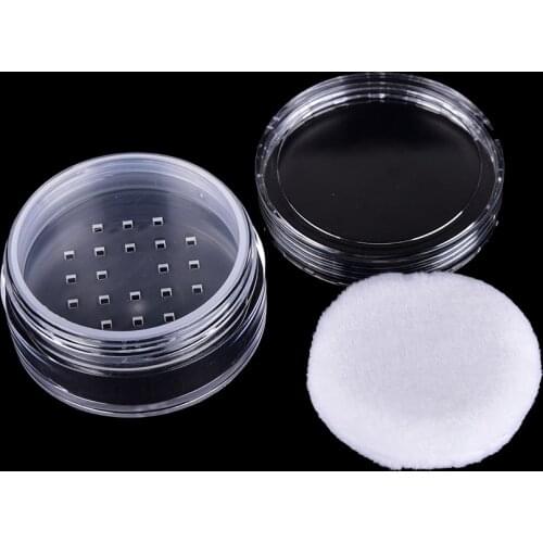 HOTEmpty Loose 12ML Powder Box Compact With The Grid Sifter Puff Jar Packing Container Powdery Cake Box Cosmetic Case 3pcs/set
