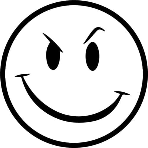 LLY-1411 Evil Smiley Modeling Car Sticker PVC Fashion Auto Body Motorcycle Decoration Personality Waterproof Sunscreen Decals