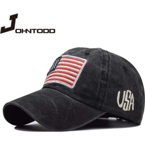 Wholesale Fashion American Flag Camouflage Baseball Cap Mens Womens Rebound Cap Army Bone Truck Driver High Quality Gorras