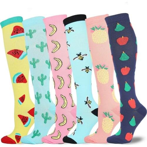 Compression Stockings Running Sport Socks Nylon Happy Socsk Point Cycling Running Sports Breathable Elastic Socks Drop Shipping