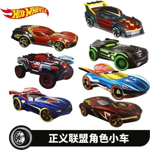 Hot Wheels Marvel DC Justice League Alloy Car Chariot Model Collection Wonder Woman Superman Batman Car Toys for Kids Gift