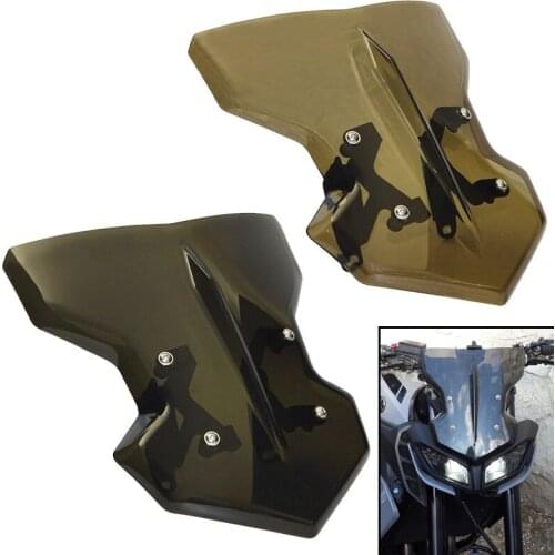 Front Windscreen Windshield Wind Screen Shield with Mounting Holder Bracket For YAMAHA MT-09 FZ-09 FZ09 RN43 2017 2018 2019 2020