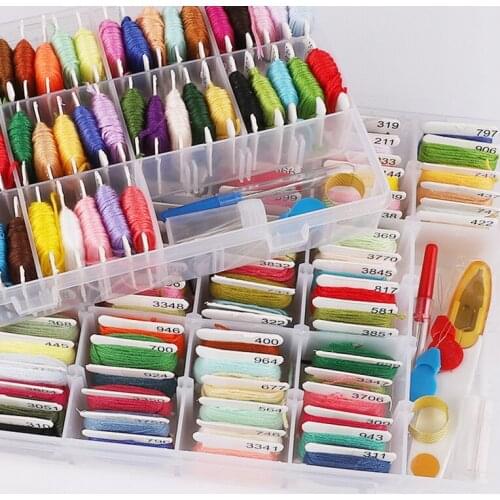 Fashion 50/100 Colors Embroidery Thread Cross Stitch Cotton Thread Sewing Tool for DIY Sewing Kit Box Set Craft Supplies