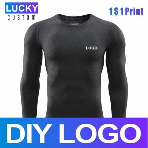 Mens Sports T-shirt Breathable Fitness Tights Mass Customization Printed Embroidered LOGO Comfortable Top