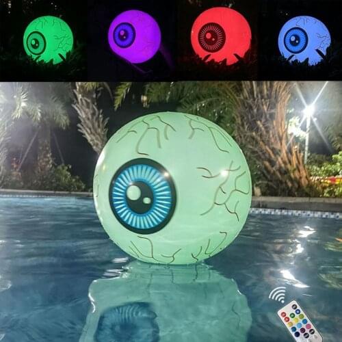 Halloween Inflatable Decoration Horror Eyeball LED Lights With Remote Control For Home Bar Party Garden Swimming Pool Decor
