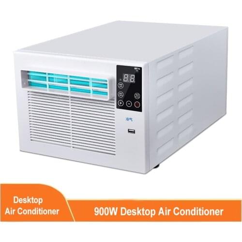 Desktop Refrigeration Air Conditioner Portable Small Air Cooler Remote Control LED Control Panel 900W Room Air Conditioning Fan