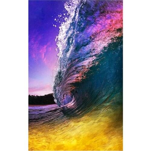 New Arrivals 5D DIY Full Round/Square Diamond Painting Waves 3D Embroidery Cross Stitch Rhinestone Mosaic Home Decor Art YC965