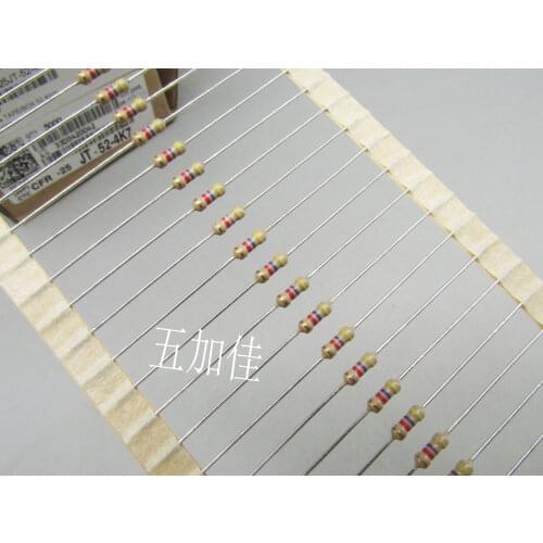 Original new 100% CFR-1/4W-T 1/4W 4.7K CFR-25JT-52-4K7 5% 2x6mm carbon film color loop resistance (Inductor)