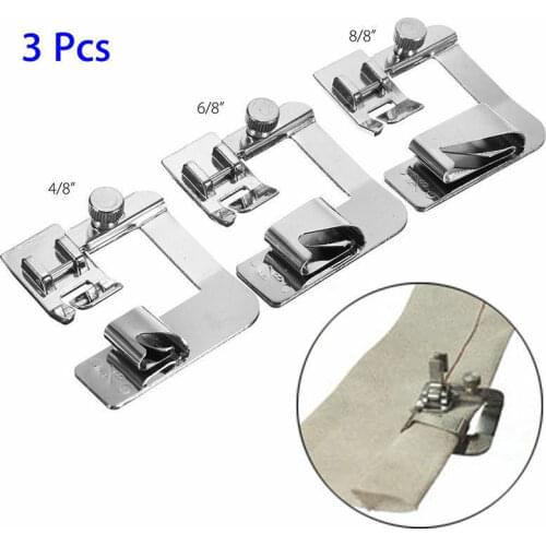Domestic Sewing Machine Foot Presser Rolled Hem Feet Selvage Crimping Presser Household Sewing Machine Accessories Practical