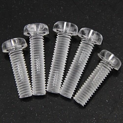 PC Transparent Pan Head Screws M2.5 M3 M4 M5 Round Head Plastic Cross Philips Screw Acrylic 100pcs