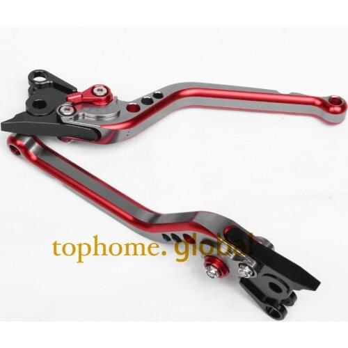 For Triumph DAYTONA 675 2006 - 2017 CNC Brake Clutch Levers Regular size Mixed Titanium&Red Color 2017 2015 2013 2011 2009 2007