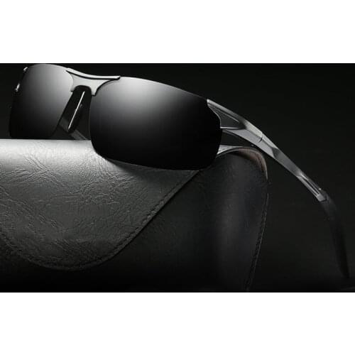 Sunglasses Men Polarized Pilot Sun Glasses for Male Driving Half Frame Vintage Retro Rectangle Aviation Sunglass-man Brand Uv400