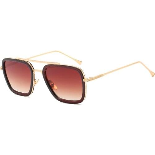 Big Frame Men Sunglasses Square Metal Sun Glasses Women Retro Sun Glasses Vintage High Quality Gafas Oculos De Sol