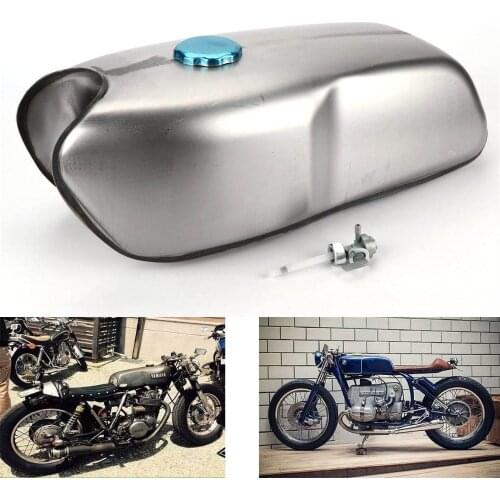 TAIHONGYU Cafe Racer Universal 9L/ 2.4 Gallon Gas Fuel Tank Fit for Honda Yamaha BMW Universal