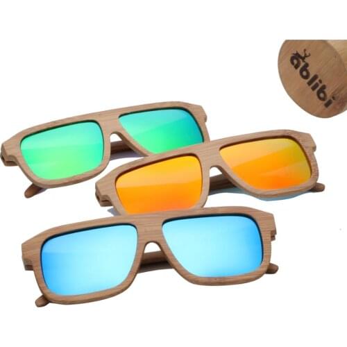 Vintage Sunglasses Women 2019 Handmade Square Retro Polarized Bamboo Wooden Sun Glasses Men With Wood Case Drop Shipping