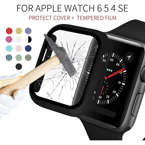 UEBN For Apple Watch Series 6 40mm 44mm Screen Protector full cover Bumper For iWatch 6 SE 5 case 38mm 42mm Anti-fall cover