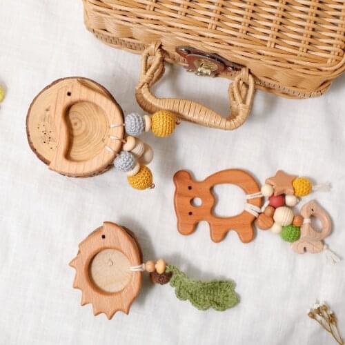 1pcs Baby Silicone Teether Rodent Animals Cartoon Food Grade Silicone Pandents Teething Toys For Teeth Tiny Cute Baby Gift