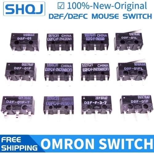 10PCS OMRON mouse micro switch D2FC-F-7N 10m 20m OF D2FC-F-K(50M) D2F D2F-F D2F-L D2F-01 D2F-01L D2F-01FL D2F-01F-T D2F-F-3-7