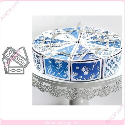 3D Cake Box Metal Cutting Dies for DIY Scrapbooking Photo Album Decorative Embossing Paper Card Crafts Die 2021