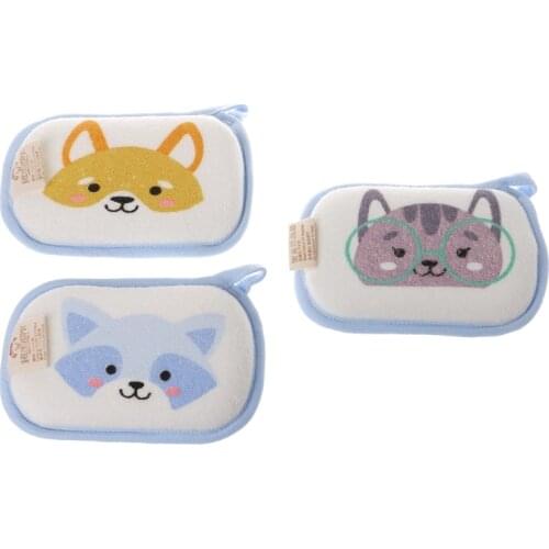 900C Newborn Baby Bath Brushes Infant Shower Sponge Cotton Rubbing Body Wash Towel