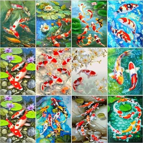 AZQSD 5d Diamond Painting New Arrivals Fish Diamond Embroidery Animal Gift Rhinestones Handmade Home Decor 5d Diy Needlework
