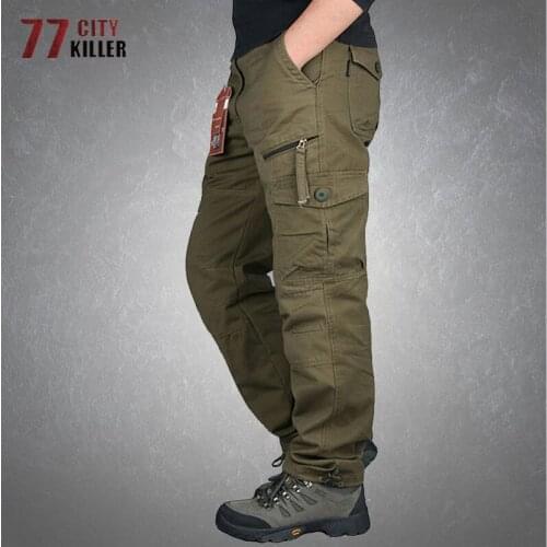 Tactical Cargo Pants Men Multiple Pockets Casual Loose Straight Trousers Male Outdoor Military Combat Army Joggers Mens Pants