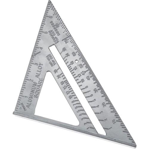 The 7-inch aluminum alloy triangle ruler can be used for multi-angle measurement and is also good choice for horizontal marking