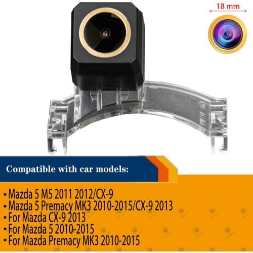 HD 1280x720p Golden Camera for Mazda 5 Premacy MK3 2010-2015 CX-9 2013 , Rear View Reversing Backup Camera Night Vision Camera