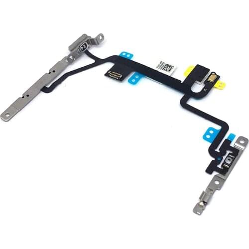 For IPhone 8 8 Plus power Volume Button Silent Switch Flex Cable with Metal Bracket Installed Replacement