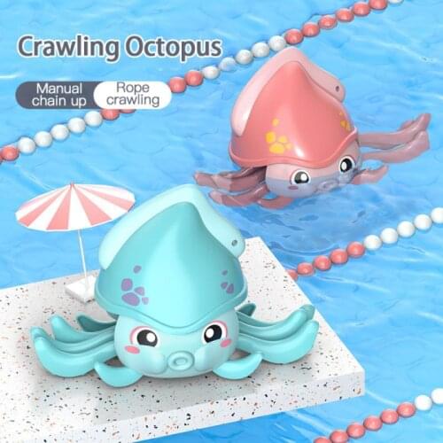 Creativity Walking Octopus Douyin Clockwork Octopus Swimming And Water And Land Dual-use Winding Baby Bathroom Bath Toy